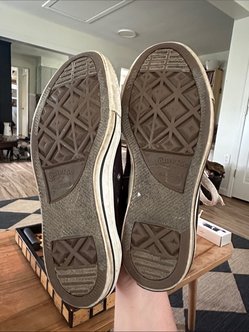 Black Low-Top Canvas Sneakers with Floral Lining - Picture 4 of 5